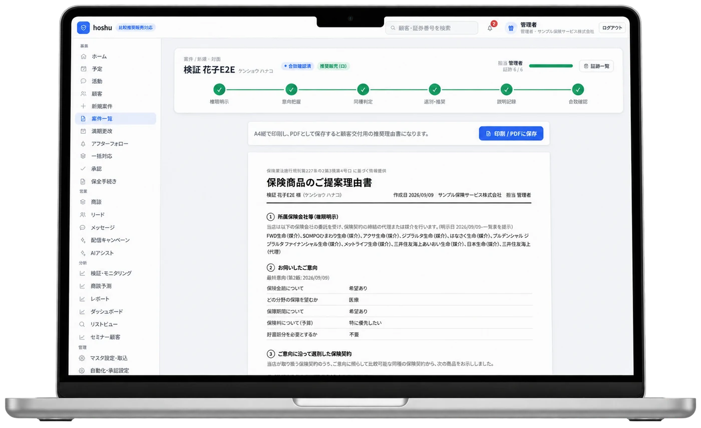 推奨理由書